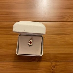 Tiffany & Co. VINTAGE RARE Red Cross Lapel Pin Sterling Silver